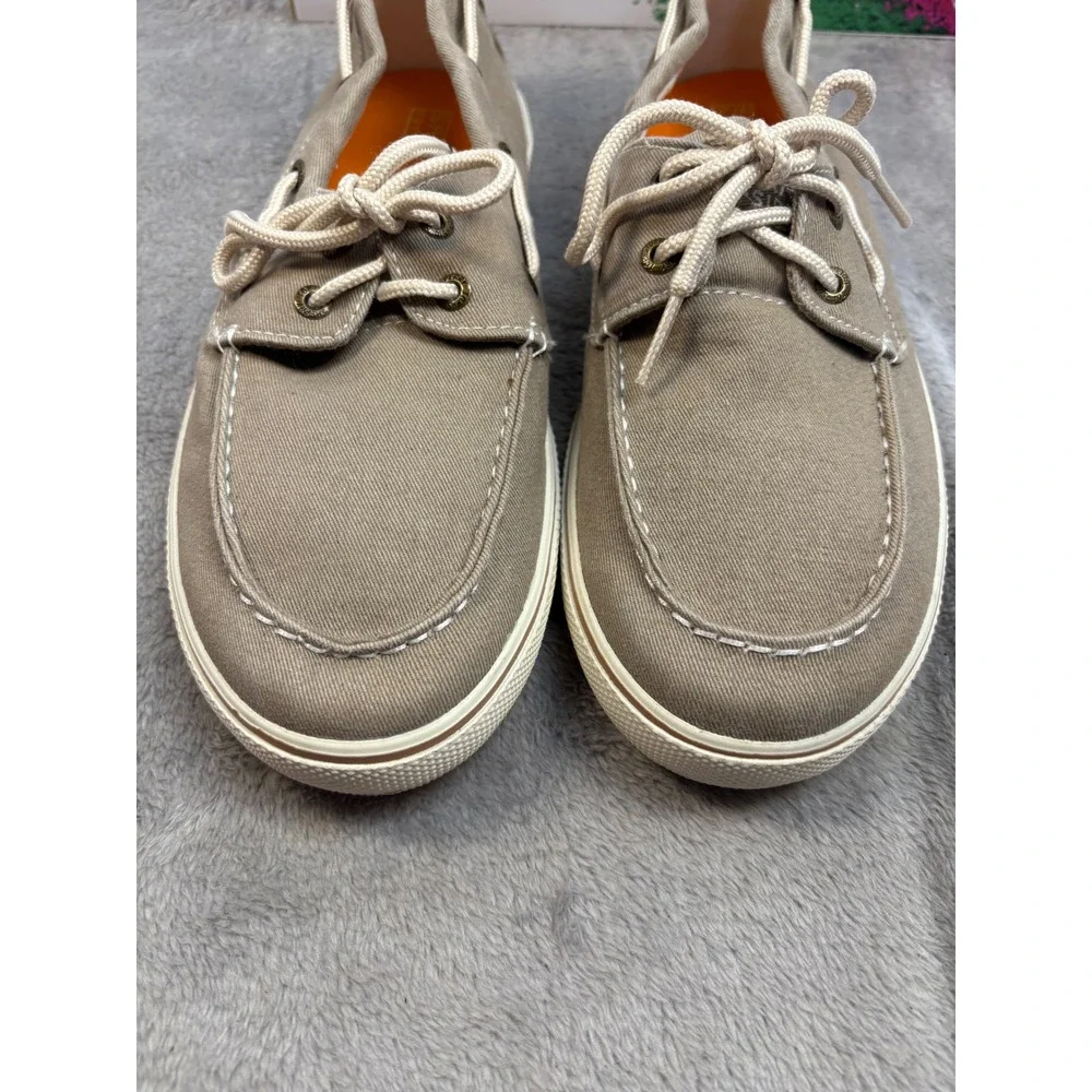 Sperry‎ Top-Sider Halyard Tan Canvas Boat Shoes Mens 5M YB42938A
